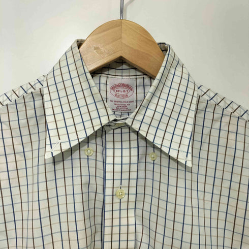 ブルックスブラザーズ BROOKS BROTHERS TRADITIONAL FIT チェック柄 L/S BDシャツ メンズ 14 1/2