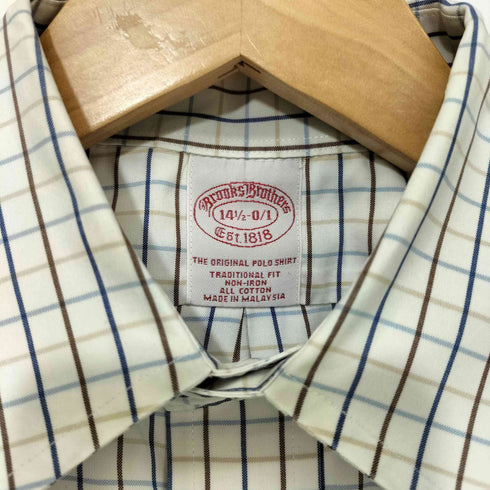 ブルックスブラザーズ BROOKS BROTHERS TRADITIONAL FIT チェック柄 L/S BDシャツ メンズ 14 1/2