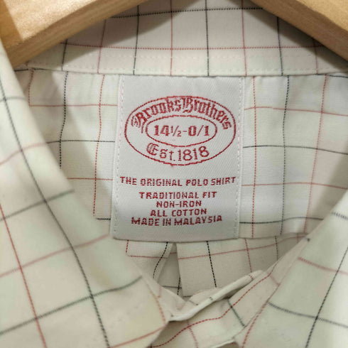 ブルックスブラザーズ BROOKS BROTHERS TRADITIONAL FIT チェック柄 L/S BDシャツ メンズ 14 1/2