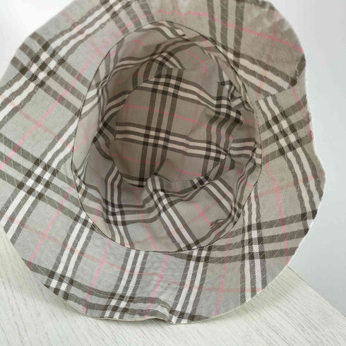 バーバリーブルーレーベル BURBERRY BLUE LABEL リバーシブルバケットハット メンズ