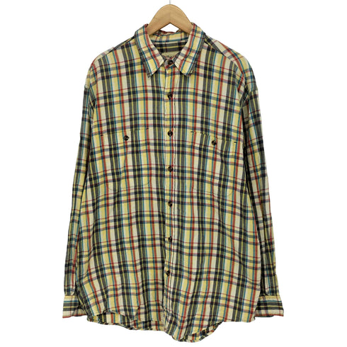 エディーバウアー Eddie Bauer 90s 白タグ タータンチェック L/S シャツ メンズ import:M