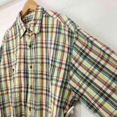 エディーバウアー Eddie Bauer 90s 白タグ タータンチェック L/S シャツ メンズ import:M