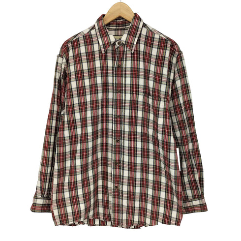 エディーバウアー Eddie Bauer 90s 白タグ タータンチェック L/S ネルシャツ メンズ import:XS