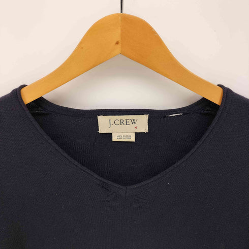ジェイクルー J.CREW 90-00s 白タグ V字 ロールネック コットンニット メンズ import:M