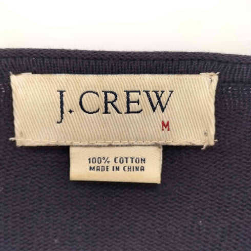 ジェイクルー J.CREW 90-00s 白タグ V字 ロールネック コットンニット メンズ import:M