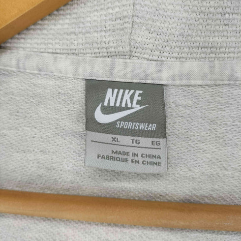ナイキ NIKE 00s フード裏地サーマル ロゴ刺繍ジップパーカー メンズ XL