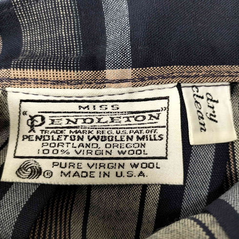 ペンドルトン PENDLETON 70~80S USA製 MISS ロケットTALON チェック柄 フレア ロング スカート レディース 8