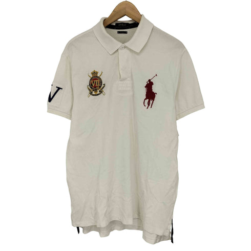 ポロバイラルフローレン Polo by RALPH LAUREN ビッグポニー エンブレム ナンバリング ポロシャツ メンズ L