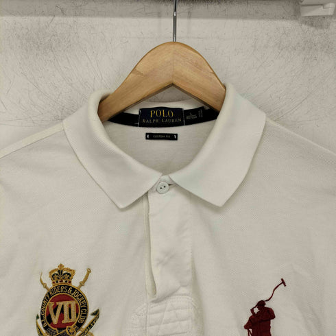 ポロバイラルフローレン Polo by RALPH LAUREN ビッグポニー エンブレム ナンバリング ポロシャツ メンズ L