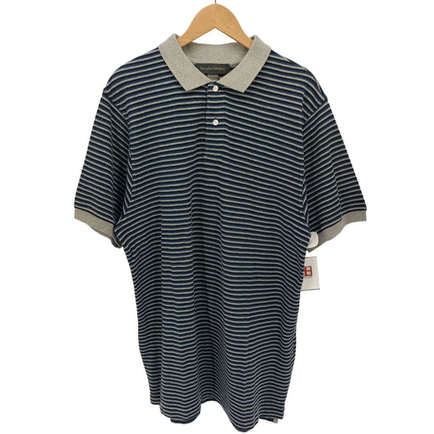 バナナリパブリック BANANA REPUBLIC 00s 北マリアナ諸島製 ボーダー コットン ワッフル ポロシャツ メンズ import:L