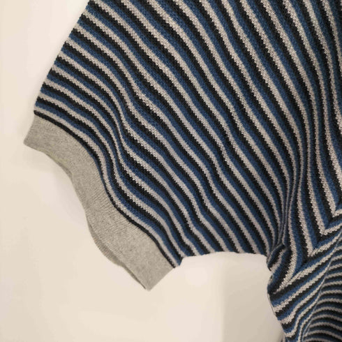 バナナリパブリック BANANA REPUBLIC 00s 北マリアナ諸島製 ボーダー コットン ワッフル ポロシャツ メンズ import:L