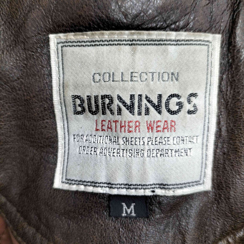 BURNNGS ダブルポケット レザージャケット メンズ import:M