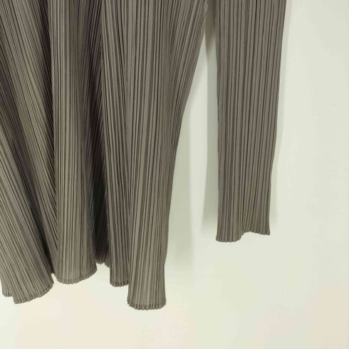 プリーツプリーズイッセイミヤケ PLEATS PLEASE ISSEY MIYAKE 00S 00AW 銀タグ プリーツ ボタンレス カーディガン レディース JPN:3