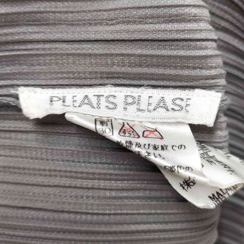 プリーツプリーズイッセイミヤケ PLEATS PLEASE ISSEY MIYAKE 00S 00AW 銀タグ プリーツ ボタンレス カーディガン レディース JPN:3
