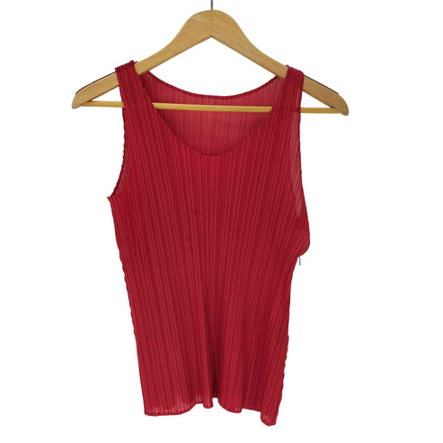 イッセイミヤケフェット ISSEY MIYAKE FETE 00S 07AW A-POC プリーツ ノースリーブ トップス ブラウス レディース JPN:2