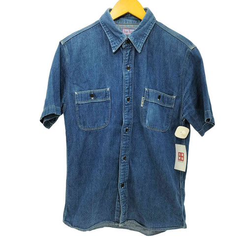 ブルーブルー BLUE BLUE デニム S/S ワークシャツ 半袖 メンズ JPN:3