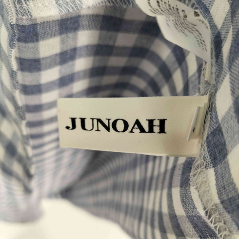ジュノア JUNOAH ギンガムチェック シャツワンピース レディース