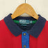 ポロバイラルフローレン Polo by RALPH LAUREN CUSTOM FIT ビッグポニー刺繍 星条旗 ナンバリング 67 前立て 切替 比翼 ロケットTALONジップ スナップボタン 半袖 ラガーシャツ メンズ import:XL