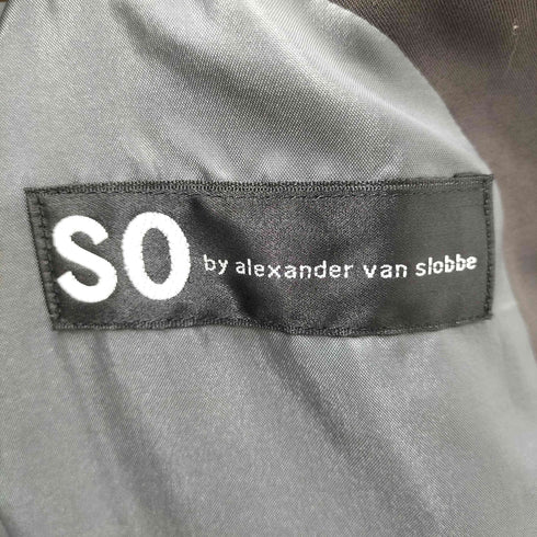 ソーバイアレクサンダーヴァンスロベ SO by alexander van slobbe ナイロン コットン 3B テーラード ジャケット メンズ EUR:44