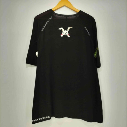 Y2K LAQUCNTA うさぎ 立体刺繍 アクリルコットン ニット レディース JPN:40