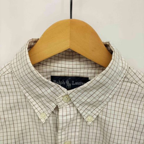 ラルフローレン RALPH LAUREN BLAKE TWO PLY COTTON ポニー刺繍 チェック ボタンダウンシャツ メンズ import:M