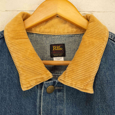 ダブルアールエルラルフローレン RRL RALPH LAUREN 271-J 襟コーデュロイ 2nd デニムトラッカージャケット メンズ XL