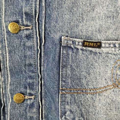 ダブルアールエルラルフローレン RRL RALPH LAUREN 271-J 襟コーデュロイ 2nd デニムトラッカージャケット メンズ XL