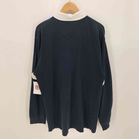 チャップスラルフローレン CHAPS RALPH LAUREN ロゴ 刺繍 切替 長袖 ポロ シャツ メンズ import:M