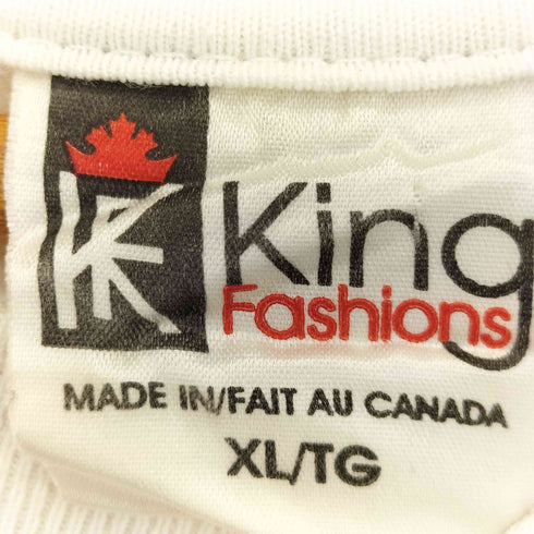 90s KING FASHIONSボディ カナダ製 フォトプリント クルーネック S/S Tシャツ メンズ import:XL