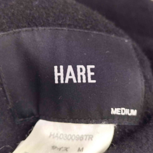 ハレ HARE メルトンチェック リバーシブルガウンコート メンズ M