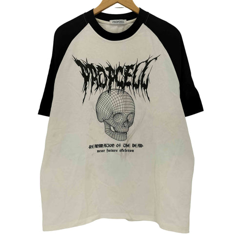PROPCELL ロゴプリント ラグラン クルーネックTシャツ メンズ import:L