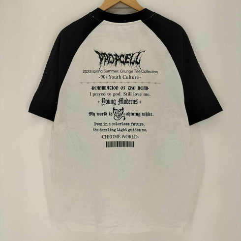 PROPCELL ロゴプリント ラグラン クルーネックTシャツ メンズ import:L