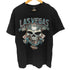 ハーレーダビッドソン HARLEY-DAVIDSON コピーライト2015 LASVEGAS スカル トランプ 両面プリント 半袖Tシャツ メンズ