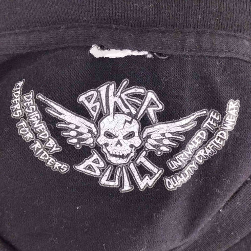 ハーレーダビッドソン HARLEY-DAVIDSON コピーライト2015 LASVEGAS スカル トランプ 両面プリント 半袖Tシャツ メンズ
