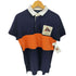 ポロバイラルフローレン Polo by RALPH LAUREN CUSTOM FIT 襟ボーダー 切替 YACHT CLUB ヨットクラブ ワッペン ラガーシャツ メンズ import:M