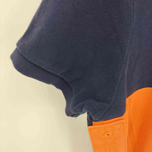 ポロバイラルフローレン Polo by RALPH LAUREN CUSTOM FIT 襟ボーダー 切替 YACHT CLUB ヨットクラブ ワッペン ラガーシャツ メンズ import:M