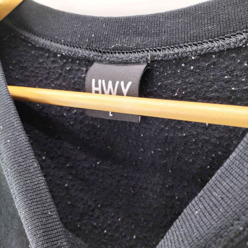 HWY ロゴ刺繍 ブラック スウェット メンズ import:L