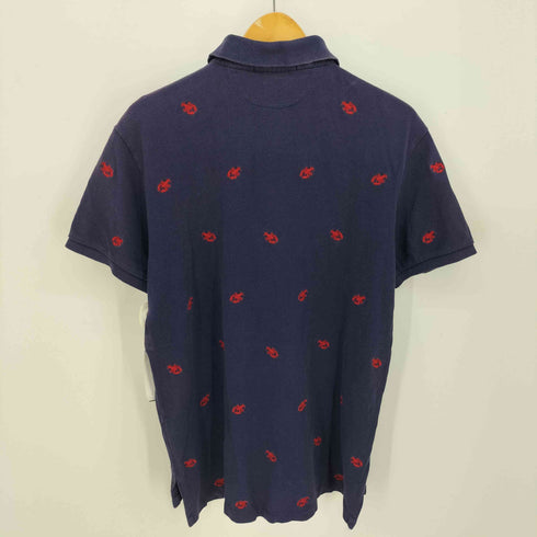 ポロバイラルフローレン Polo by RALPH LAUREN CUSTOM FIT 総柄 ロブスター 刺繍 ポロシャツ メンズ import:M