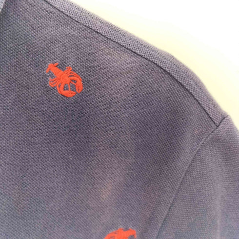 ポロバイラルフローレン Polo by RALPH LAUREN CUSTOM FIT 総柄 ロブスター 刺繍 ポロシャツ メンズ import:M