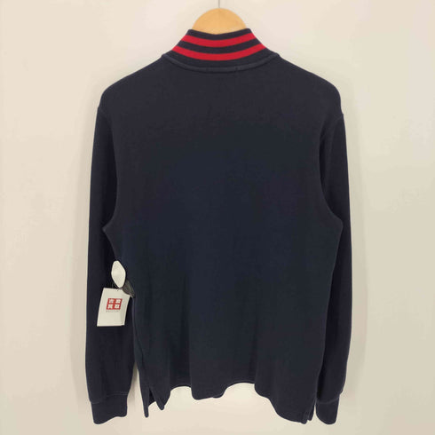 ポロラルフローレン POLO RALPH LAUREN 現行タグ ポニー刺繍 サイドスリット ハーフジップ ハイネック スウェット メンズ import:XL