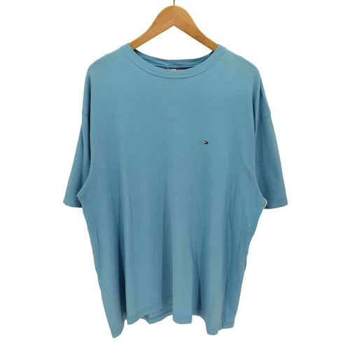 トミーヒルフィガー TOMMY HILFIGER 00S ワンポイント刺繍 クルーネック S/S Tシャツ メンズ import:XL