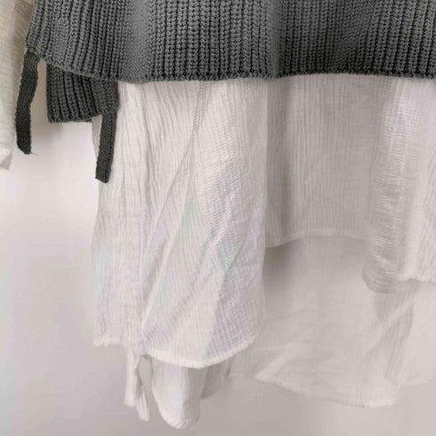 ノーアイディーブラック NO ID.BLACK 25AW ドッキングニットBIG-SH シャツ メンズ ONE SIZE
