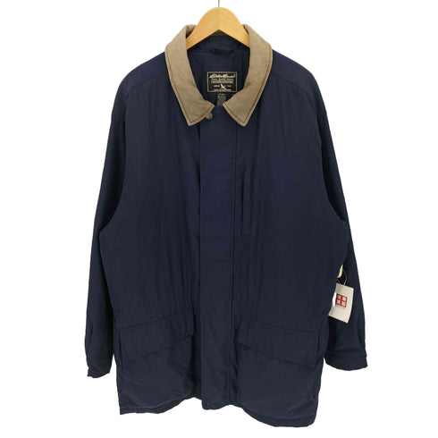 エディーバウアー Eddie Bauer 00s 黒タグ 襟 レザー切替 裏地キルティング ハンティング ジャケット メンズ import:L
