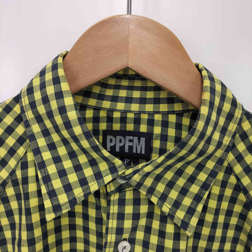 ピーピーエフエム PPFM ギンガムチェック L/S コットンシャツ メンズ FREE