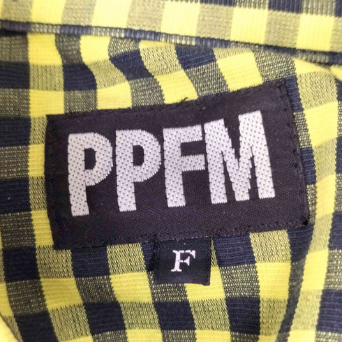 ピーピーエフエム PPFM ギンガムチェック L/S コットンシャツ メンズ FREE