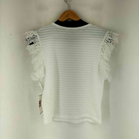 ザラ ZARA レース切替 ノースリーブ ニット レディース import:L