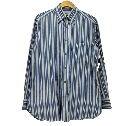 ブリオーニ BRIONI イタリア製 マルチストライプ ボタンダウン シャツ メンズ 4