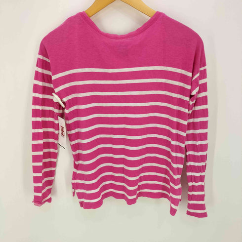 ポロラルフローレン POLO RALPH LAUREN 現行タグ ポニー刺繍 ボーダー 長袖Tシャツ レディース L 12-14 150