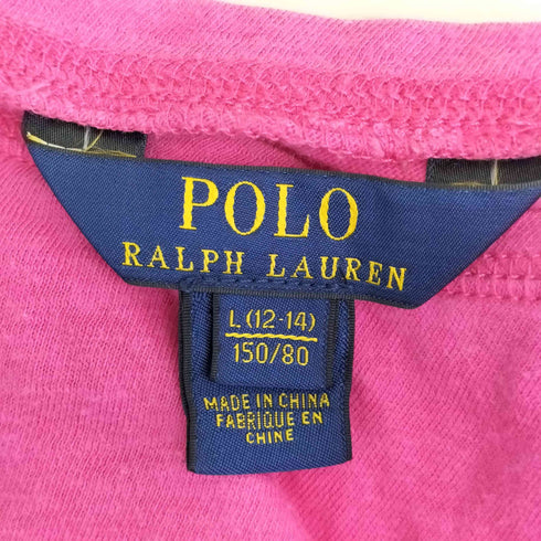 ポロラルフローレン POLO RALPH LAUREN 現行タグ ポニー刺繍 ボーダー 長袖Tシャツ レディース L 12-14 150