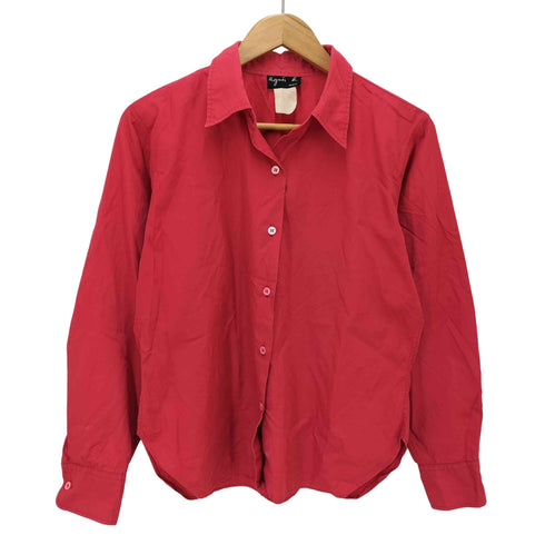アニエスベー agnes b. 90S 旧タグ OLD レギュラカラー L/S シャツ レディース
